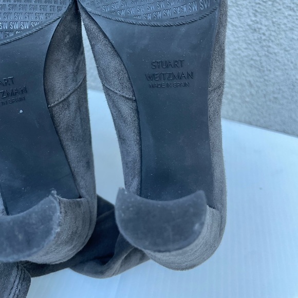 Stuart Weitzman Hiline OTK Boot In Slate Grey - Picture 12 of 16